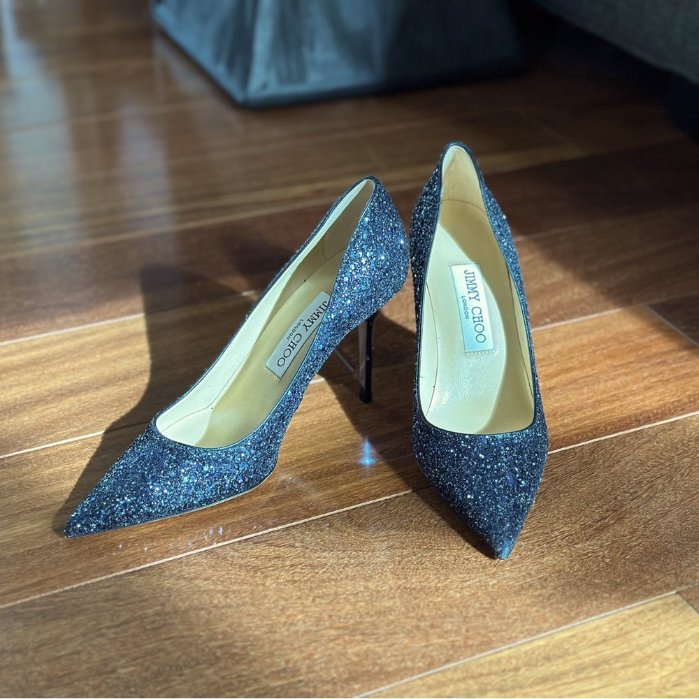 Jimmy Choo Agnes glitter pump